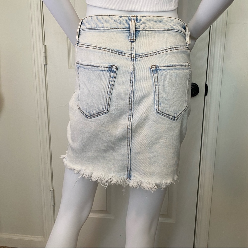 Wonderly Distressed Denim Mini Skirt - Picture 5 of 15